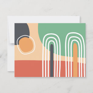 Cartão Postal design de arte orgânica abstrato
