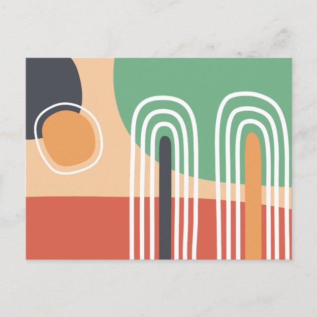 Cartão Postal design de arte orgânica abstrato (Frente)