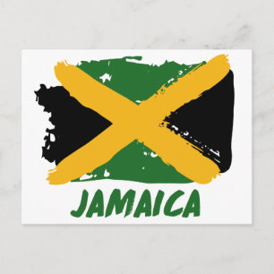Cartão Postal Design de bandeira da Jamaica