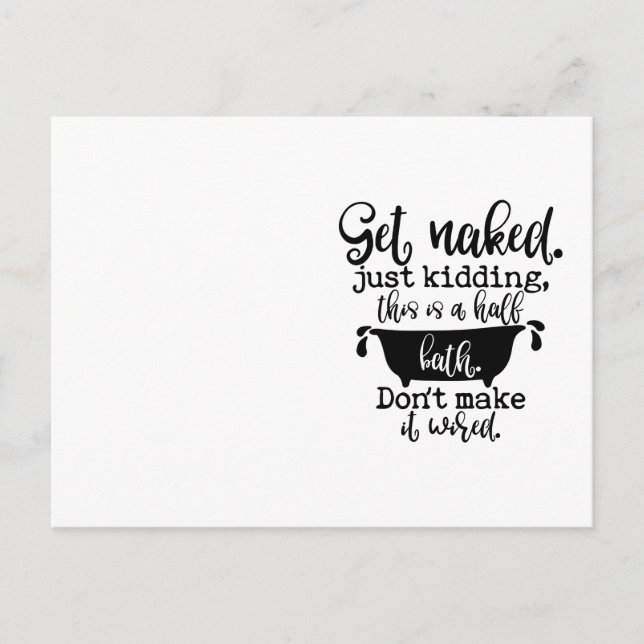 Cartão Postal Design De Banheiro Engraçado Para Sua Decoração Em (Frente)