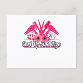 Cartão Postal Design de barbeiro, tesoura, pente, secador de cab