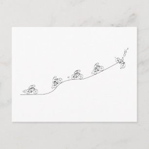 Cartão Postal Design de bicicleta estilizada