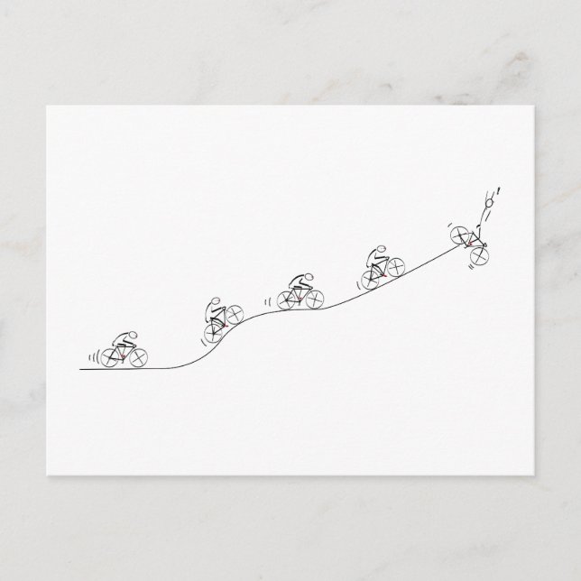 Cartão Postal Design de bicicleta estilizada (Frente)