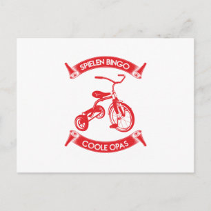 Cartão Postal Design de bicicleta legal - Spielen Bingo Coole Op