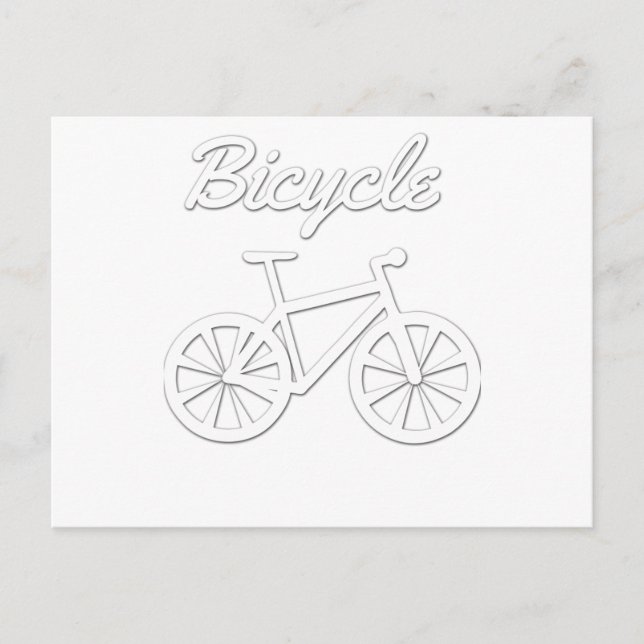 Cartão Postal Design de Bicicleta Simples (Frente)