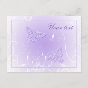 Cartão Postal Design de borboleta pastel macia