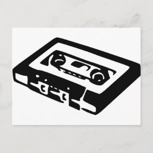 Cartão Postal Design de Cassete de Música
