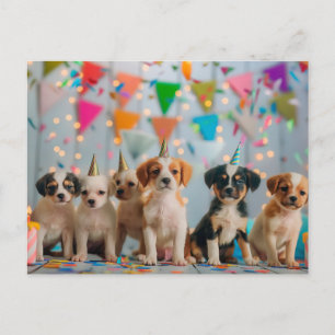 Cartão Postal Design de Celebração de Festa de Aniversário de Ca