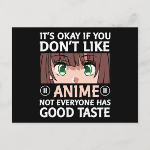 Cartão Postal Design de citação de animação Anime bom gosto