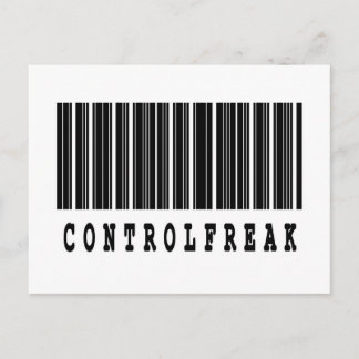 Cartão Postal design de código de barras de controle