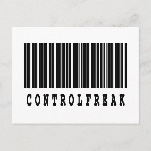 Cartão Postal design de código de barras de controle (Frente)