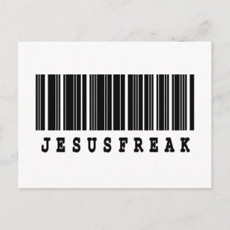 Cartão Postal design de código de barras jesus