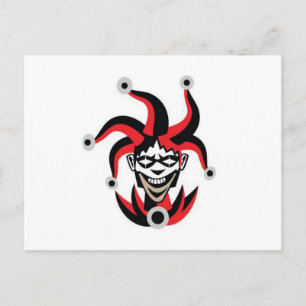 Cartão Postal design de coringa assustador