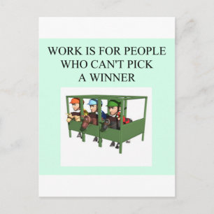 Cartão Postal design de corridas de cavalos de raça pura