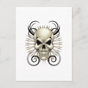 Cartão Postal Design de crânio