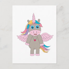 Cartão Postal Design de Cute Rainbow Unicorn