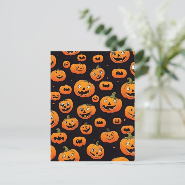 Cartão Postal design de decoração de halloween (Em pé/Frente)