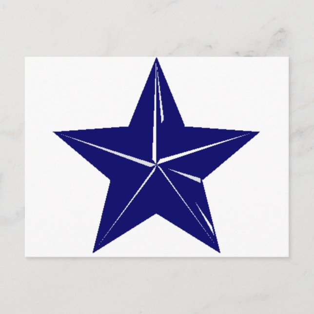 Cartão Postal Design de Estrela Azul para qualquer propósito!! (Frente)