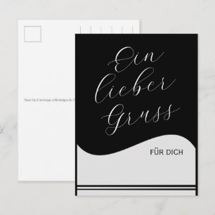Cartão Postal Design de Etiquetas – Onda Gradiente Cinza 1