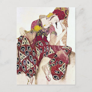 Cartão Postal Design de fantasia para Nijinsky no balé 'La