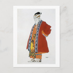Cartão Postal Design de fantasia para um homem velho num casaco