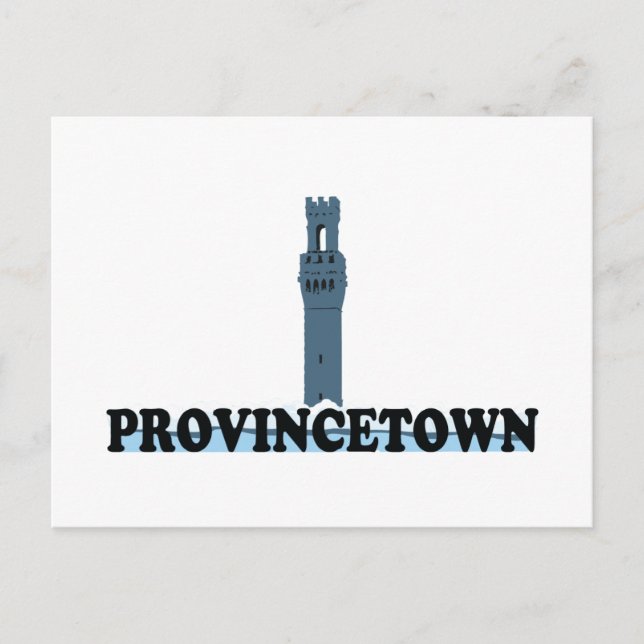 Cartão Postal Design de "Farol" de Provincetown. (Frente)