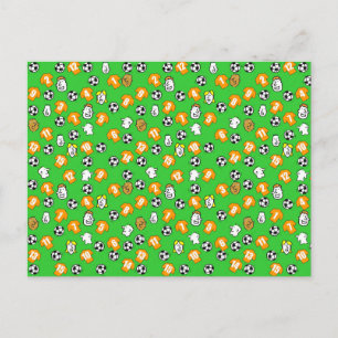 Cartão Postal Design de Futebol com Camisas Douradas
