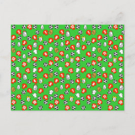 Cartão Postal Design de futebol com camisas vermelhas