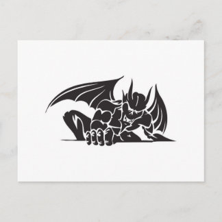 Cartão Postal design de gárgula tribal