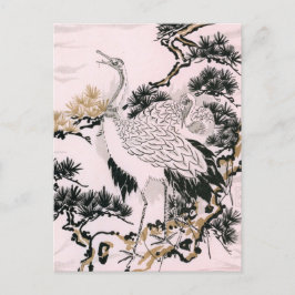 Cartão Postal Design de guindaste japonês