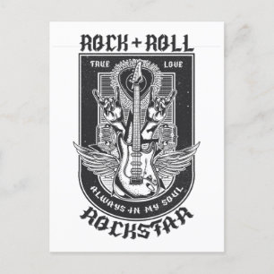 Cartão Postal Design de Guitar Rock