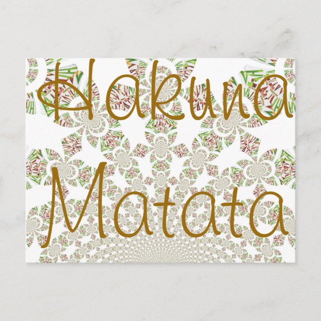 Cartão Postal Design de Hakuna Matata Única: Serene Vibes (Frente)