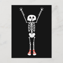 Cartão Postal Design de Halloween de Esqueleto Legal