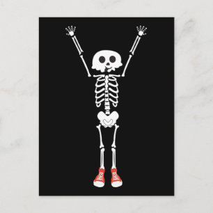 Cartão Postal Design de Halloween de Esqueleto Legal