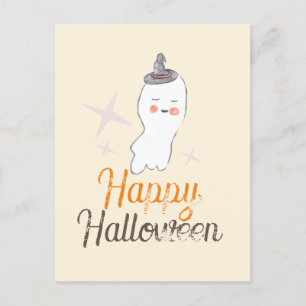Cartão Postal Design de Halloween do Fantasma Retro