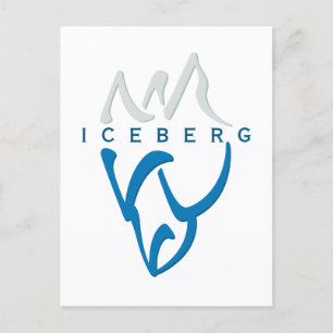 Cartão Postal Design de Iceberg Abstrato Motivacional Personaliz