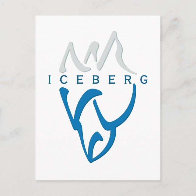 Cartão Postal Design de Iceberg Abstrato Motivacional Personaliz (Frente)