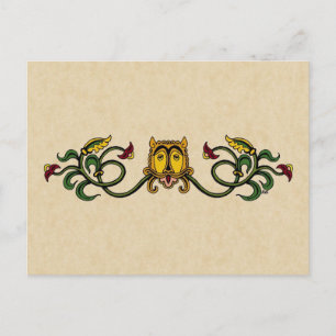 Cartão Postal Design de Leão Medieval