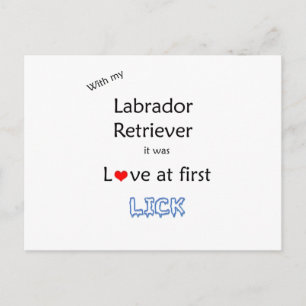 Cartão Postal Design de Língua de Labrador Retriever