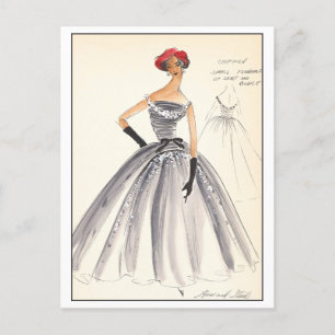 Cartão Postal Design de Moda Vintage para o Cartão-Postal à Noit