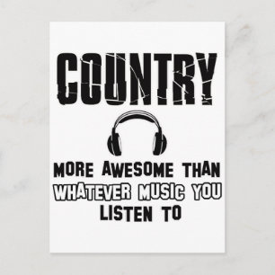Cartão Postal design de música country
