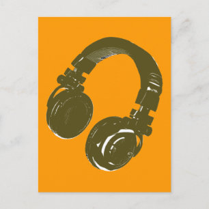 Cartão Postal Design de música DJ