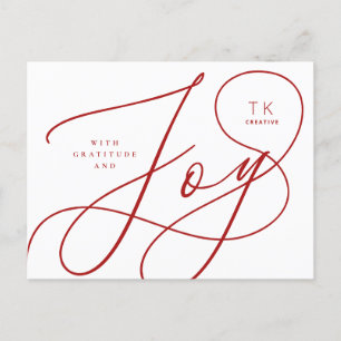 Cartão Postal Design de negócios/corporativo de script de Joy mo