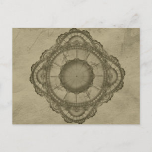 Cartão Postal Design de ornamento a vapor