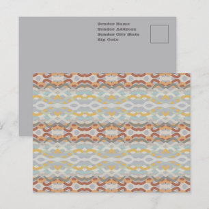 Cartão Postal Design de Padrão de Bloco de Cores Geométricas de 