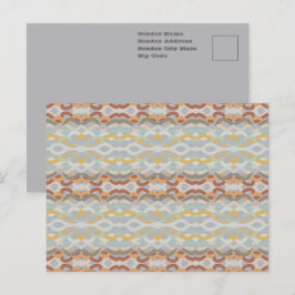 Cartão Postal Design de Padrão Geométrico de Bloco de Cores do V