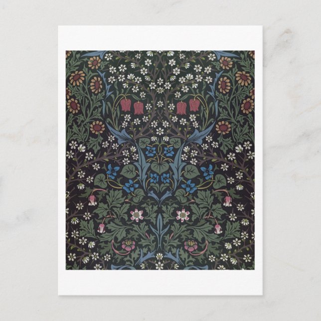 Cartão Postal design de papel de parede 'Blackthorn', 1892 (Frente)