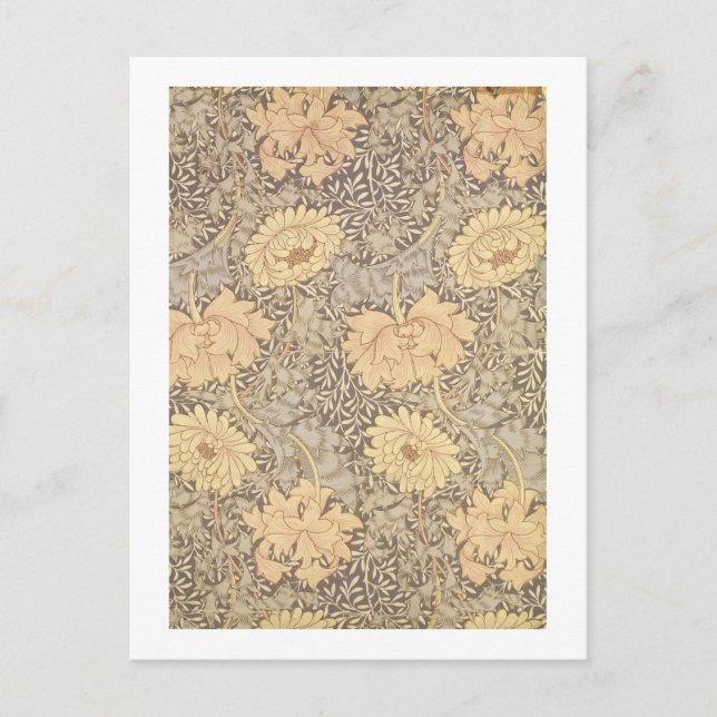 Cartão Postal design de papel de parede 'Chrysanthemum', 1876 (Frente)