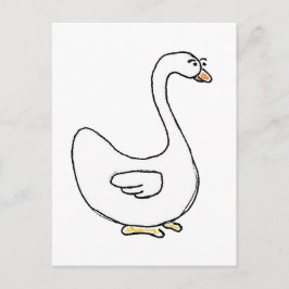Cartão Postal Design de Pássaro Branco Graceful Swan