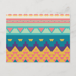 Cartão Postal Design de pastel tribal